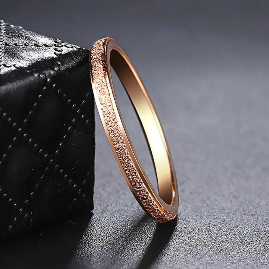 Модные парные кольца с матовой поверхностью для женщин и мужчин простые изящные