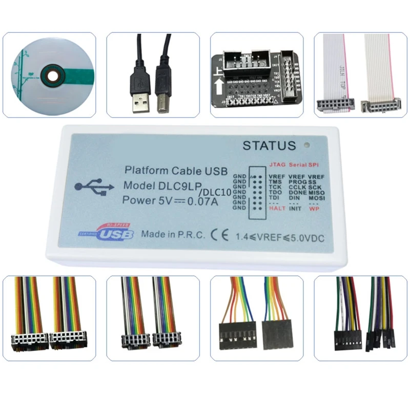 Mini Plataforma Cabo Suporte Usb Todo o Dispositivo Xilinx com Adaptador Jtag & Cabos de Conexão para Programador Fpga Cpld Dlc9lp