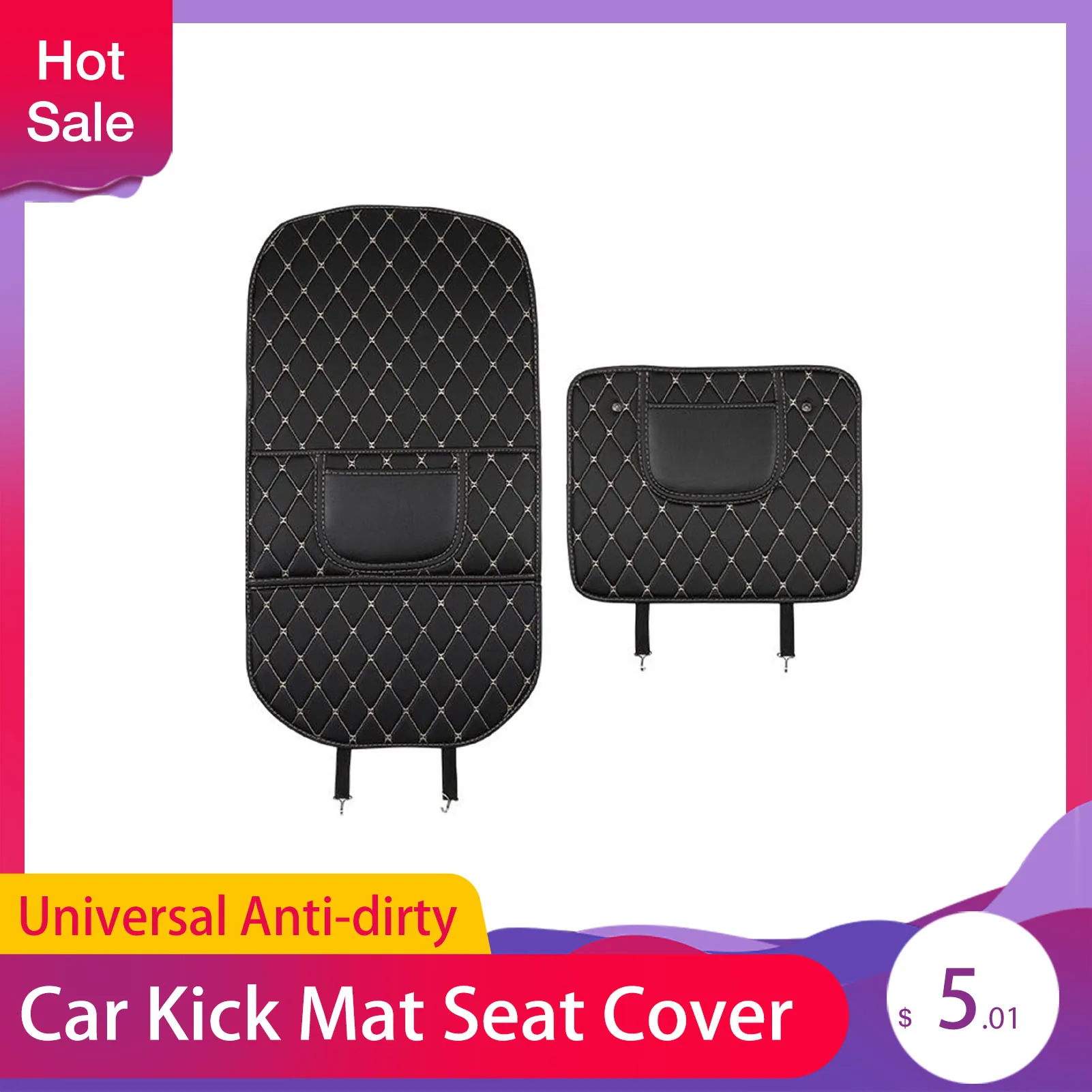 

Universal Car Kick Mat Anti-dirty Storage Seat Cover Child Protection Pads For Back Seats Protector Interiors Car Accessories Ne