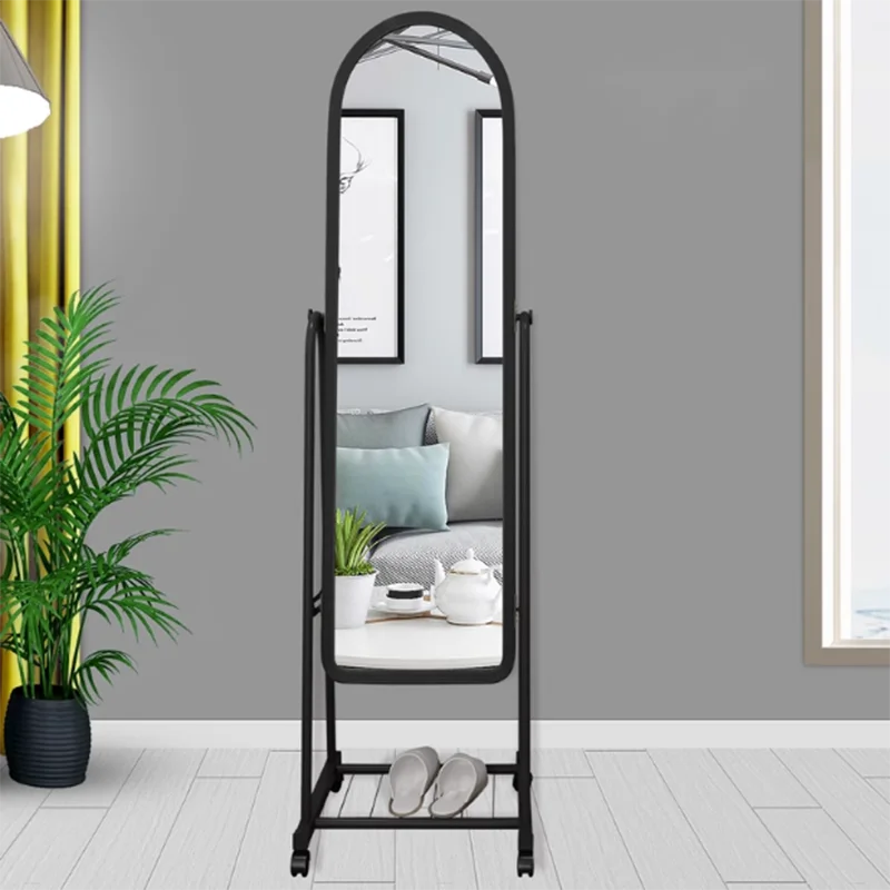 

Wall Mirror Nordic Black Metal Frame Modern Design Dressing Dressing Hallway Bedroom Mirror Aesthetic Miroir Mural Home Decor