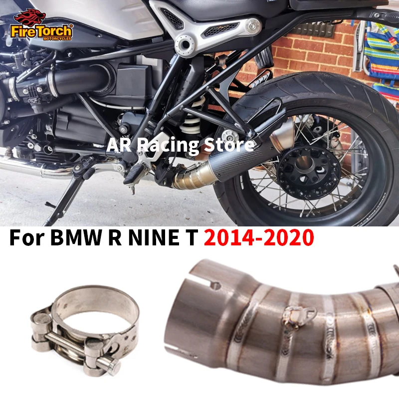 Slip On For BMW R NINE T RNINET Titanium Alloy 2014-2020 Motorcycle Exhaust Escape Moto Modify 60mm Middle Link Pipe