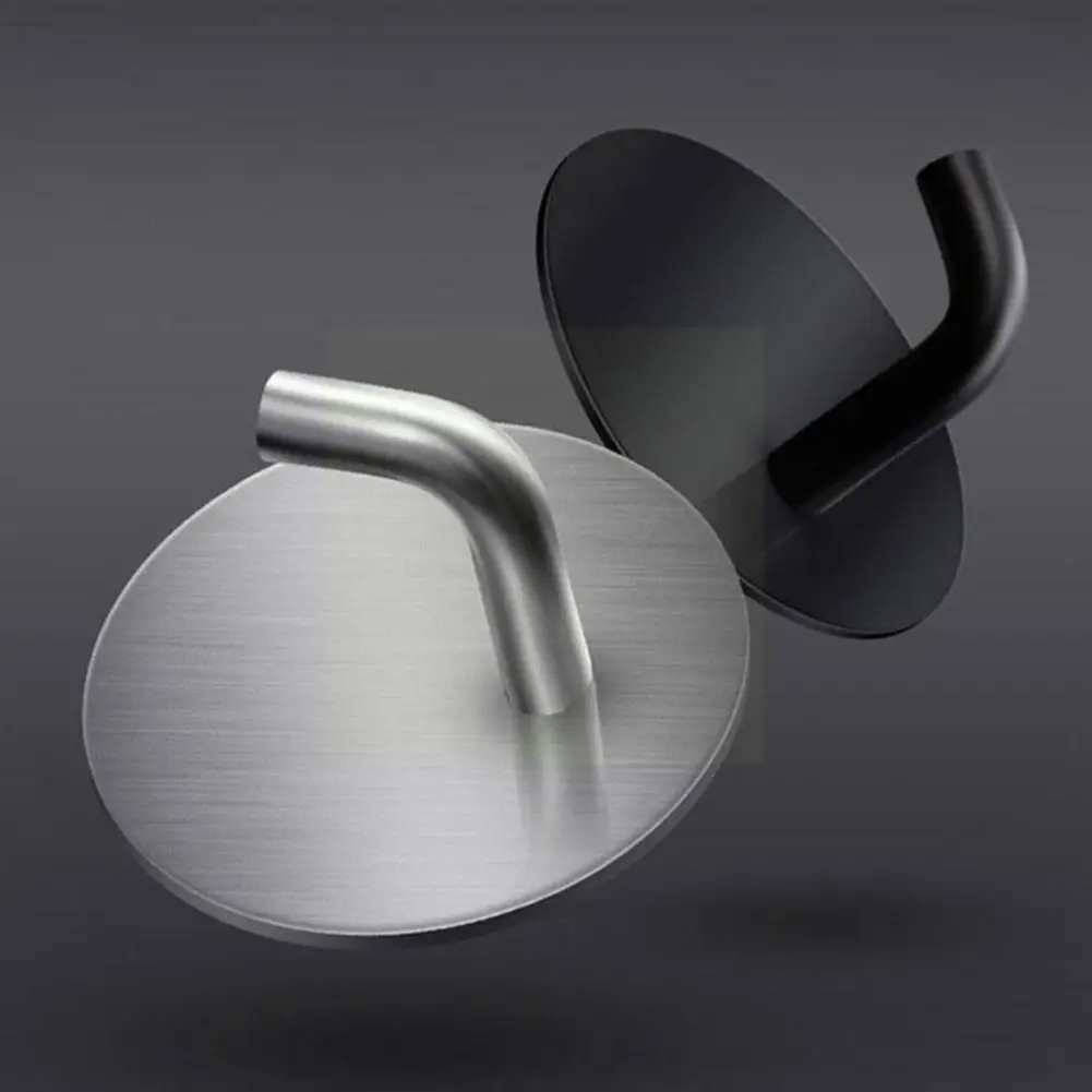 

304 Steel Hook Strong Non-marking Door Rear Coat Hook Wall-mounted Self-adhesive Wall Hook Punch-free Kitchen P3A7
