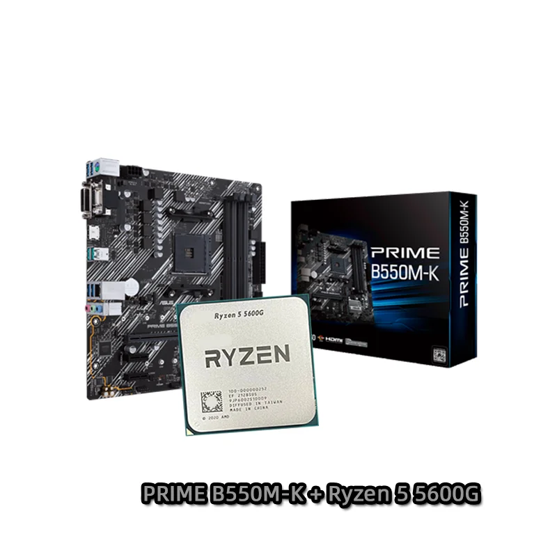 

Ryzen 5 5600G R5 5600G ЦП + PRIME B550M K материнская плата в комплекте с разъемом AM4 новый, но без кулера
