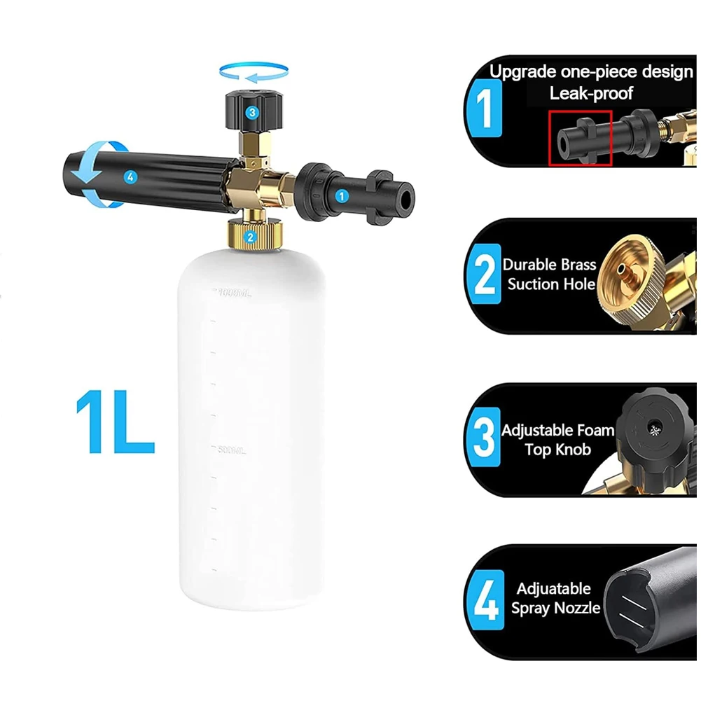 Пенораспылитель для Karcher K2 K3 K4 K5 K6 K7 1000/750/700 мл