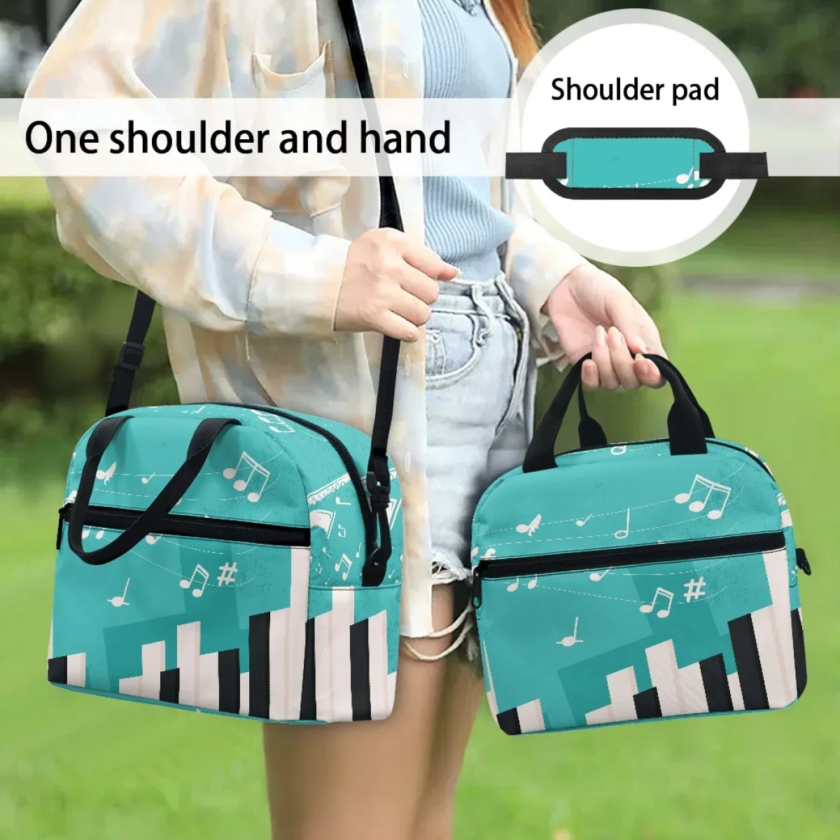 FORUDESIGNS Piano Key Music Design Термальный детский школьный ланч-бокс с несколькими