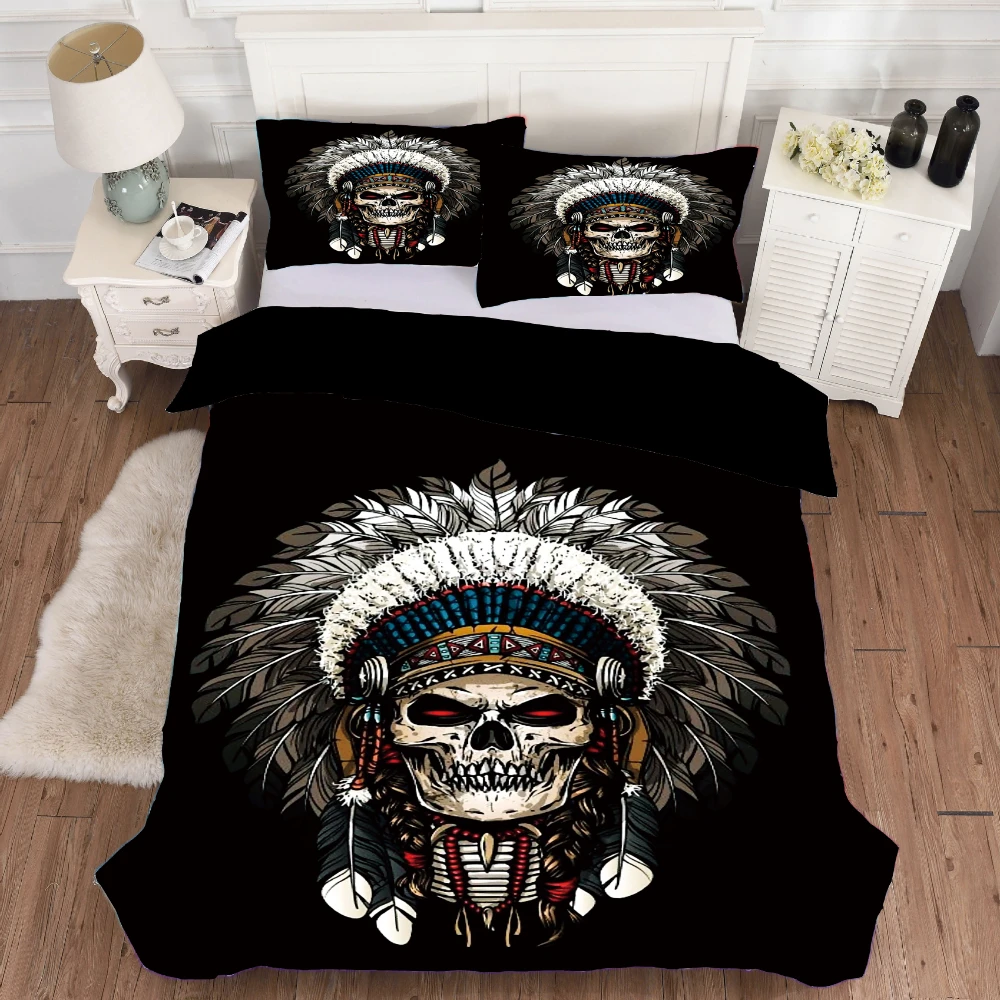

Bohemian dark patterned bedsheet set Bedsheet pillowcase in various sizes