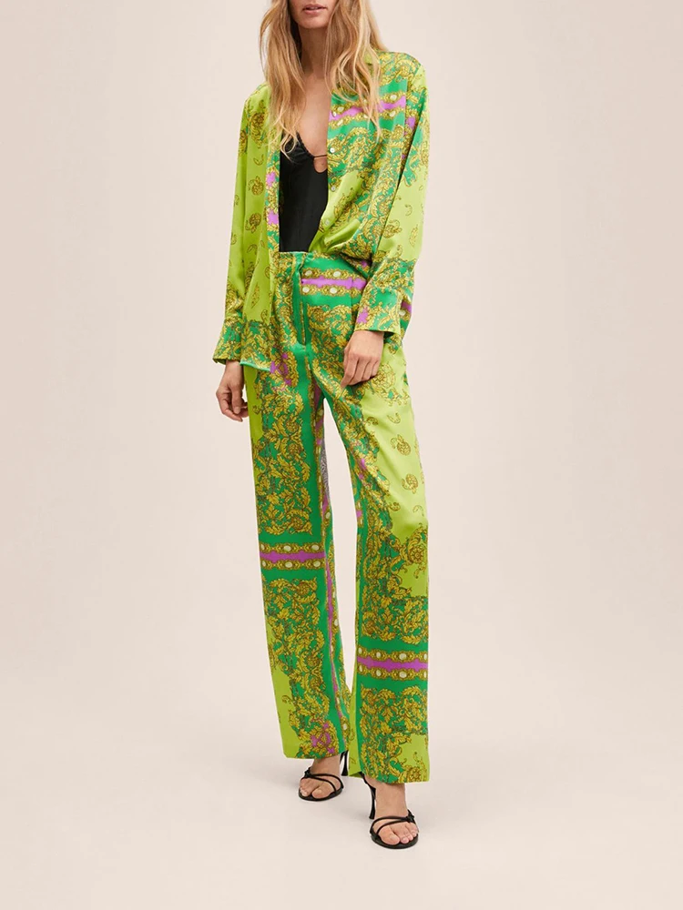 

2022 Summer New Fashion Printed Single Breasted Lapel Long Sleeve Multicolor Flower Print Shirt