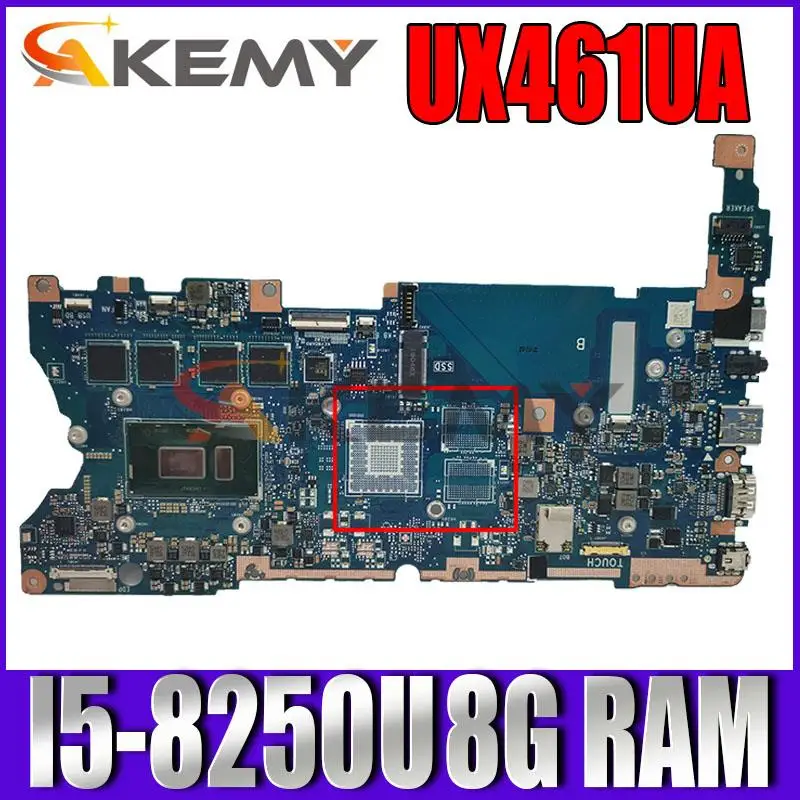 

Akemy UX461UA motherboard 8GB RAM I5-8250 CPU mainboard For ASUS UX461UN UX461UA UX461U UX461 laptop motherboard free shipping