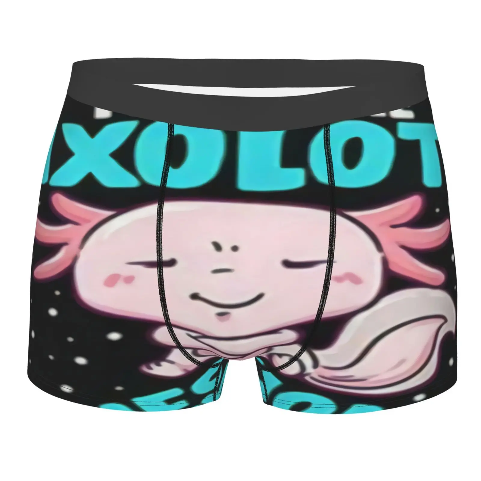 

Трусы-боксеры Axolotl с карманами мужские и женские, дизайнерское нижнее белье из полиэстера, пикантные трусы s, черные