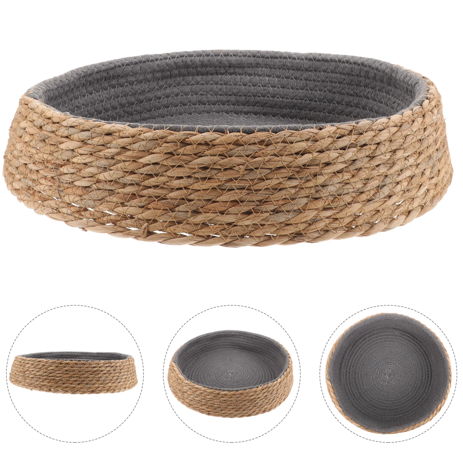 

Cushions Rattan Pet Bed Cat Sleeping Woven Nest Comfortable Aesthetic Dog House Round Man