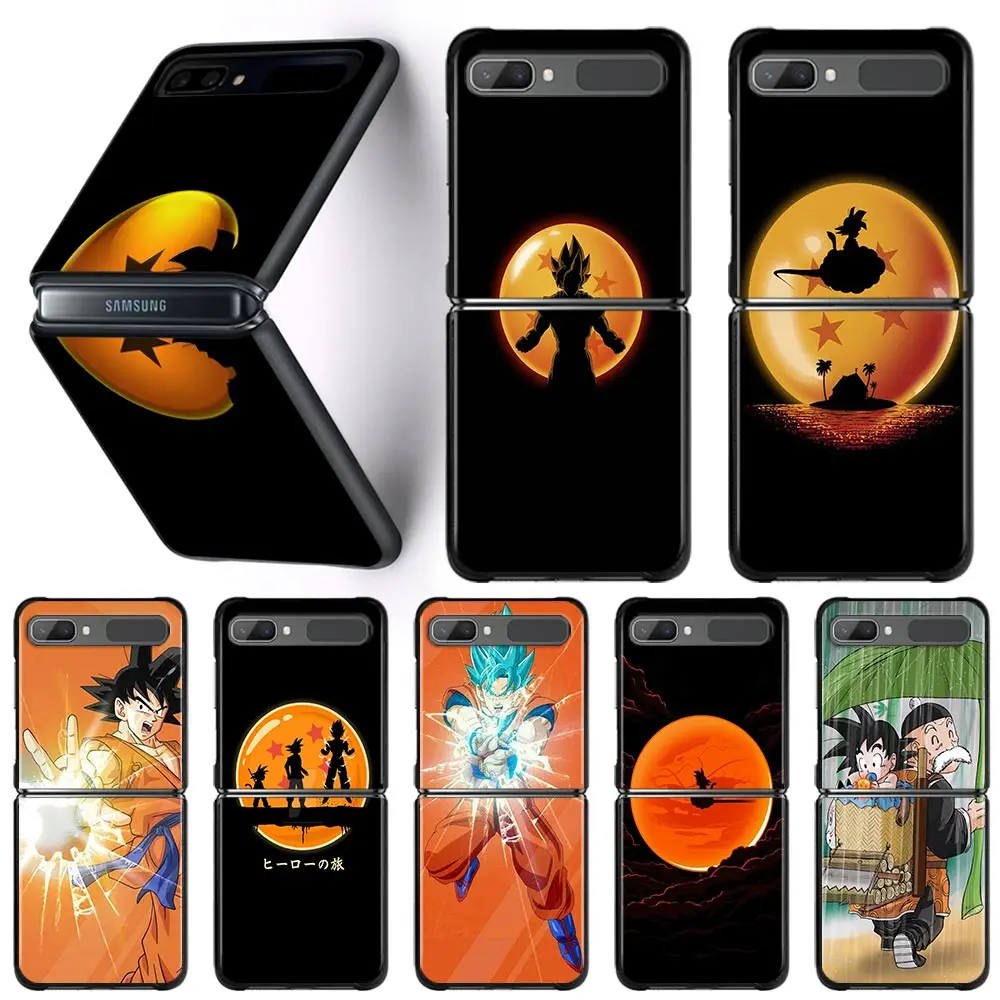 

Mobilephone Case For Samsung Galaxy Z Flip3 Zflip3 ZF3 Flip ZF 5G Hard PC Cover Black Coque Japan Anime Dragon Ball