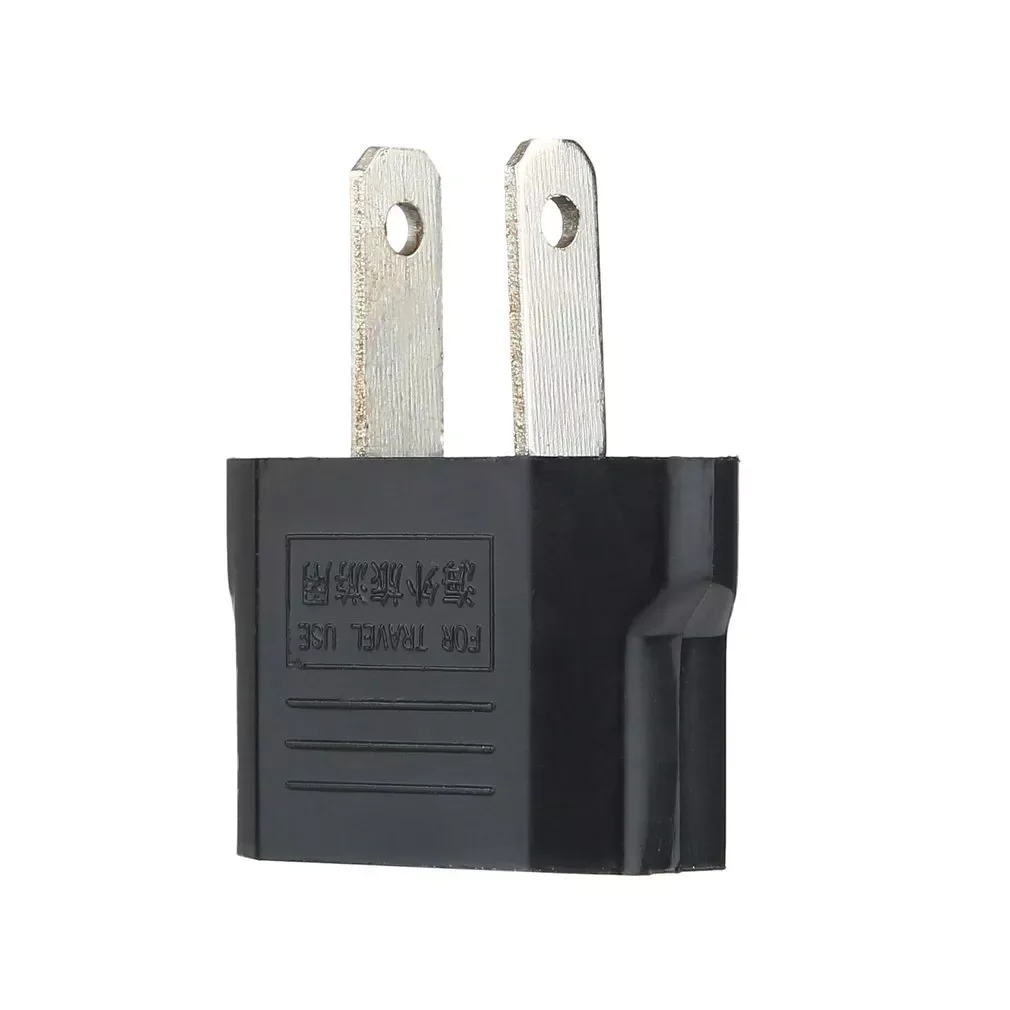 

Universal EU AU US Adapter Plug 2 Flat Pin To EU 2 Round Pin Plug Socket Power Charger Travel Necessity Household Use