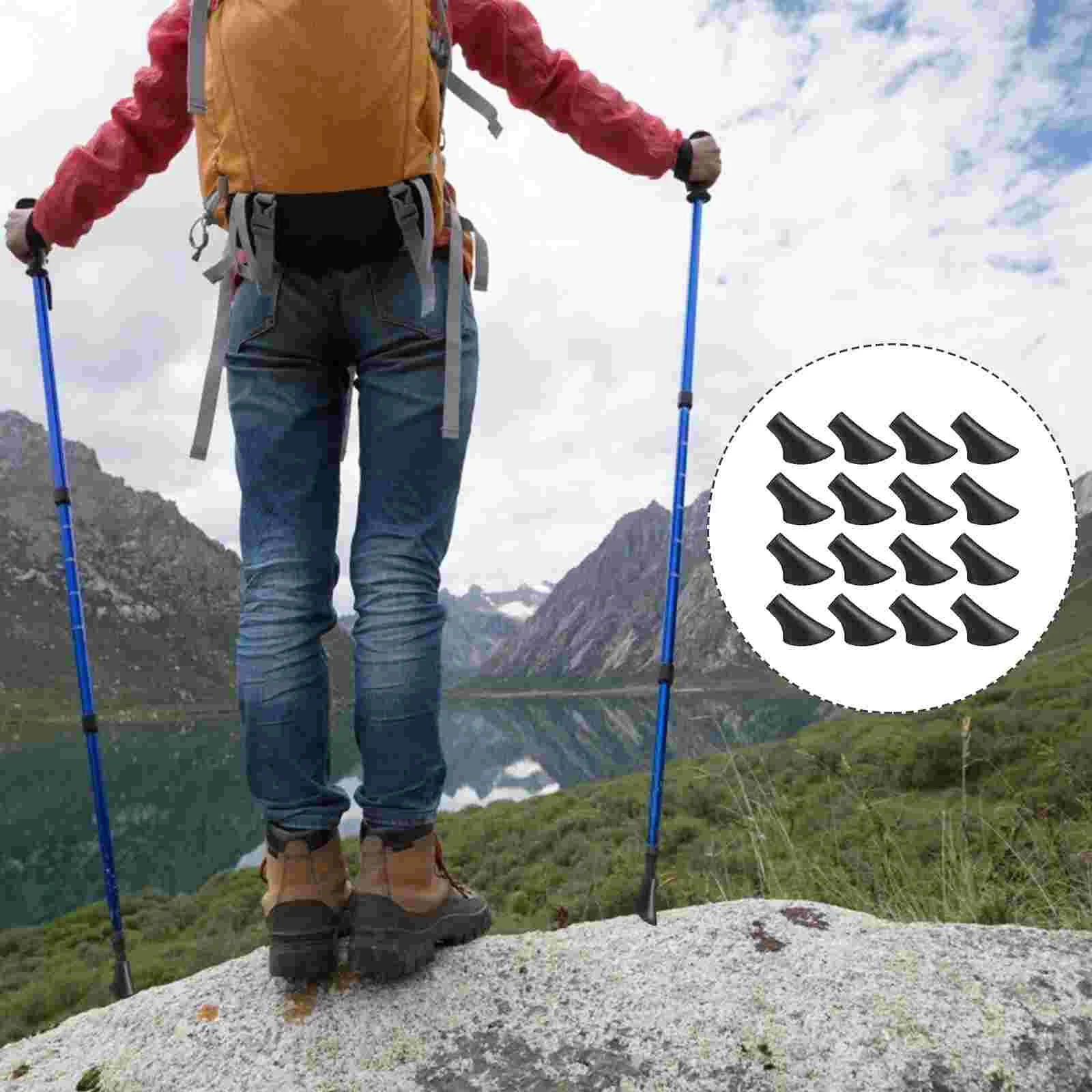 

16Pcs Walking Pole PVC Tips Trekking Poles Thickened Pole Tip Protectors