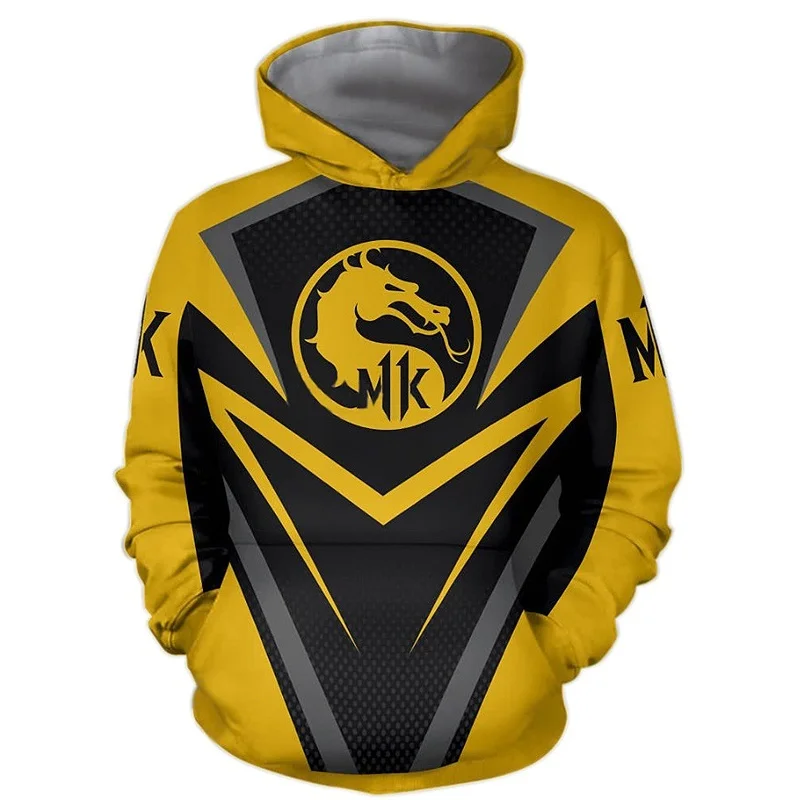 

Mortal Kombat - men's and women's hooded Sweatshirt, 3D wrestling game printed street clothes, oversized, fashionable