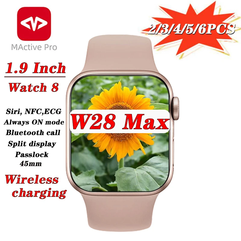 

Смарт-часы W28 Max Серии IWO, часы 8, оптовая продажа, 1,9 дюйма, HD, функция звонков, для мужчин и женщин, калькулятор, Push-сообщение, пульсометр, Смарт-часы