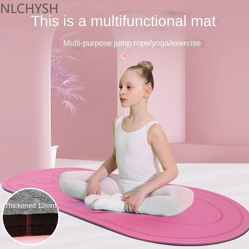 

0 noise type Indoor Rope Skipping Mat Shock Absorption Fitness Cushion Yoga Mat Indoor anti-skid floor mat mute board yoga mat