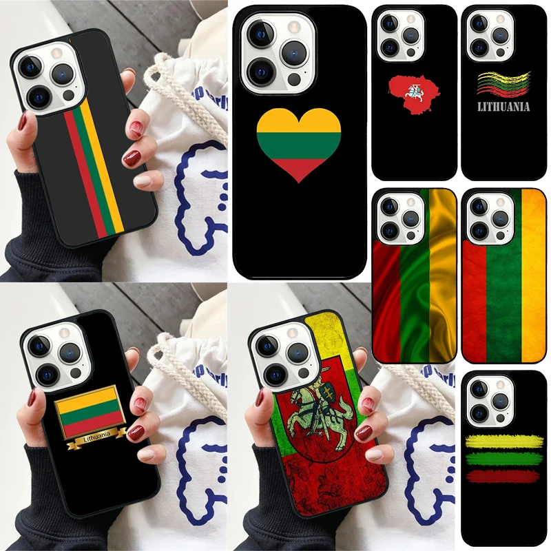 Чехол с литовским флагом для iPhone 16 13 14 15 Pro Max 12 Mini 11 6 7 8 Plus SE 2020 чехол телефона