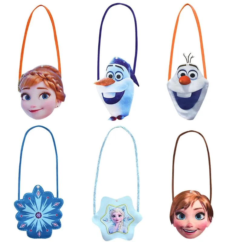 

New Frozen Cartoon Princess Elsa Anna Olaf Anime Peripheral Kawaii Cute Children's Satchel Bag Creative Coton Shoulder Bag Gift