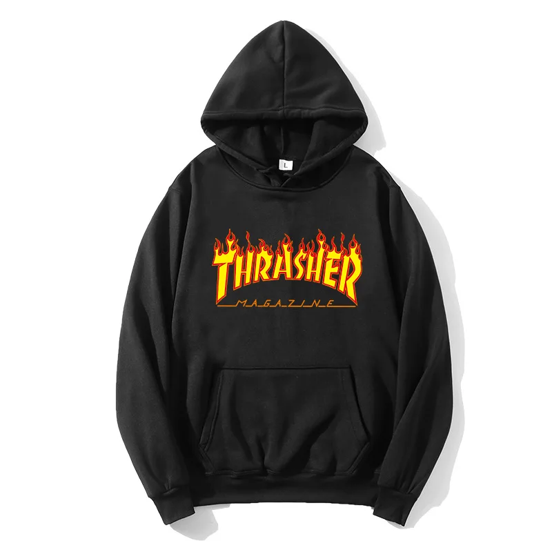 

2023 MAN Women's Hooded Thrasher Flame Print New Women's Sweatshirt Multiple Colors