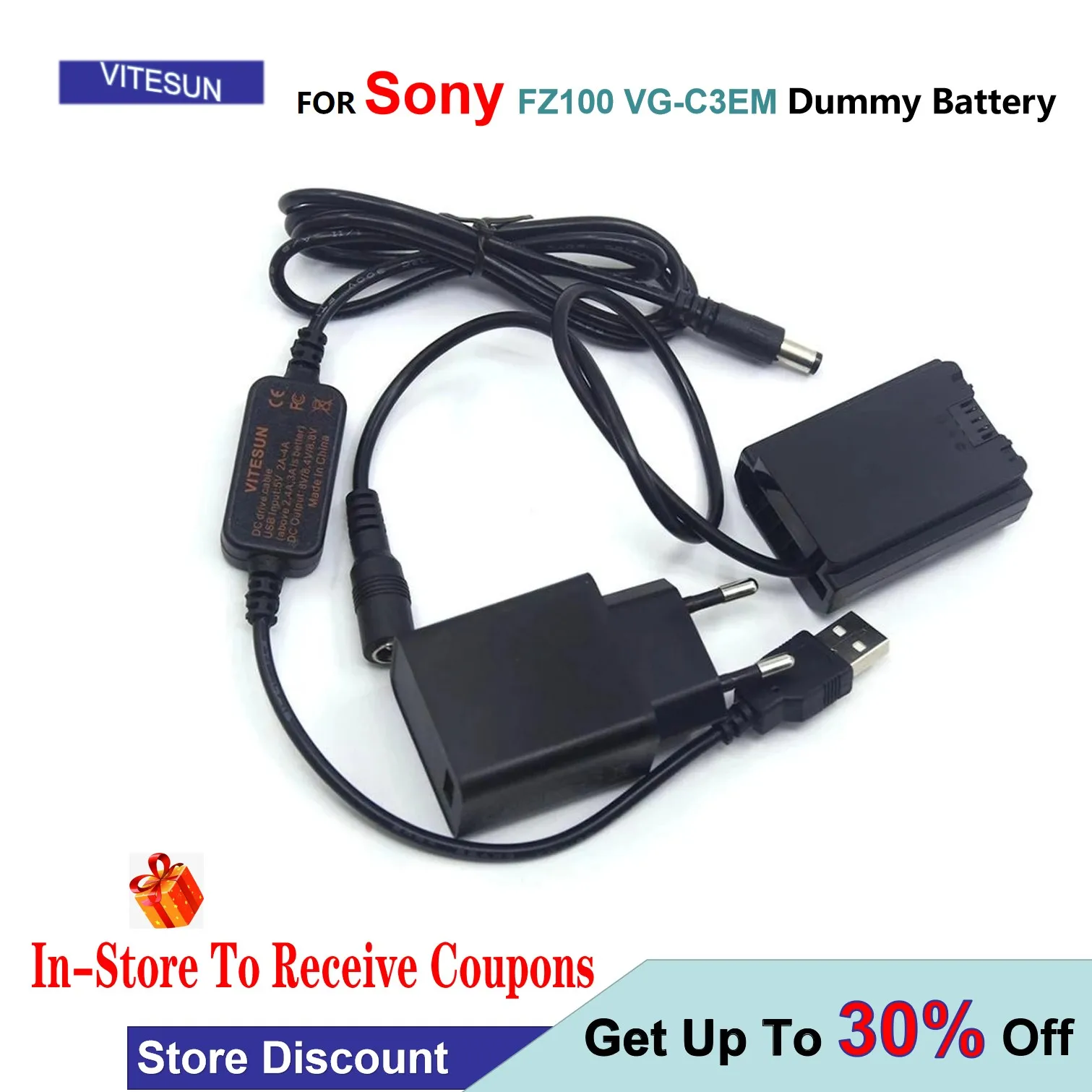 

Power Bank BC-QZ1 USB Cable+QC3.0 USB Charger+NP-FZ100 VG-C3EM Dummy Battery For Sony Alpha A9 A7RM3 A7RIII a7 iii A7M3 ILCE-9