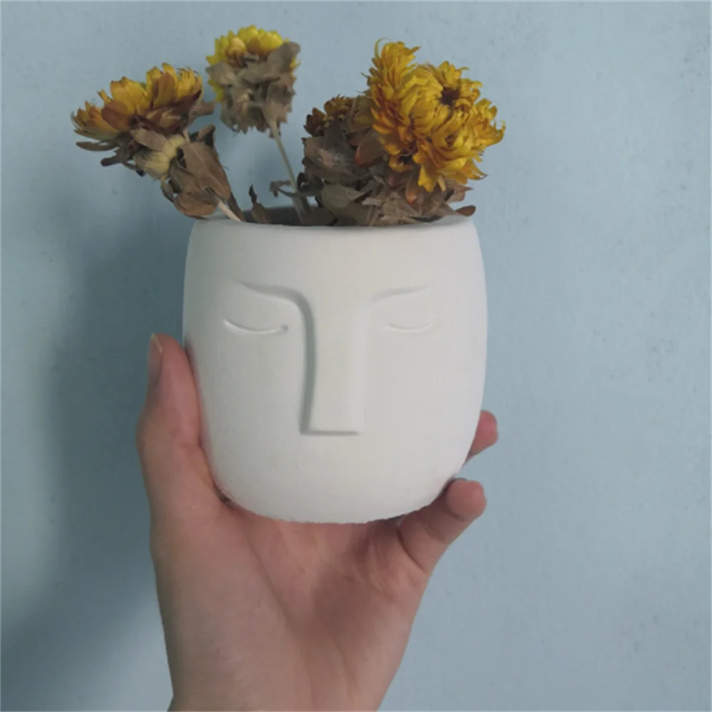 

Round Flower Pot Clay Silicone Mold DIY Handmade Concrete Succulent Resin Table Storage Box Candle Jar Making Mould Home Decor