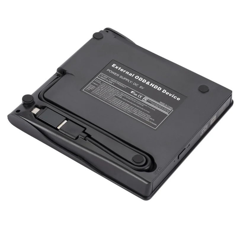 Dhl 10Pcs/lot Portable USB 3.0/2.0 DVD-ROM Optical Drive External Slim CD ROM Disk Reader Desktop PC Laptop Tablet DVD Player |