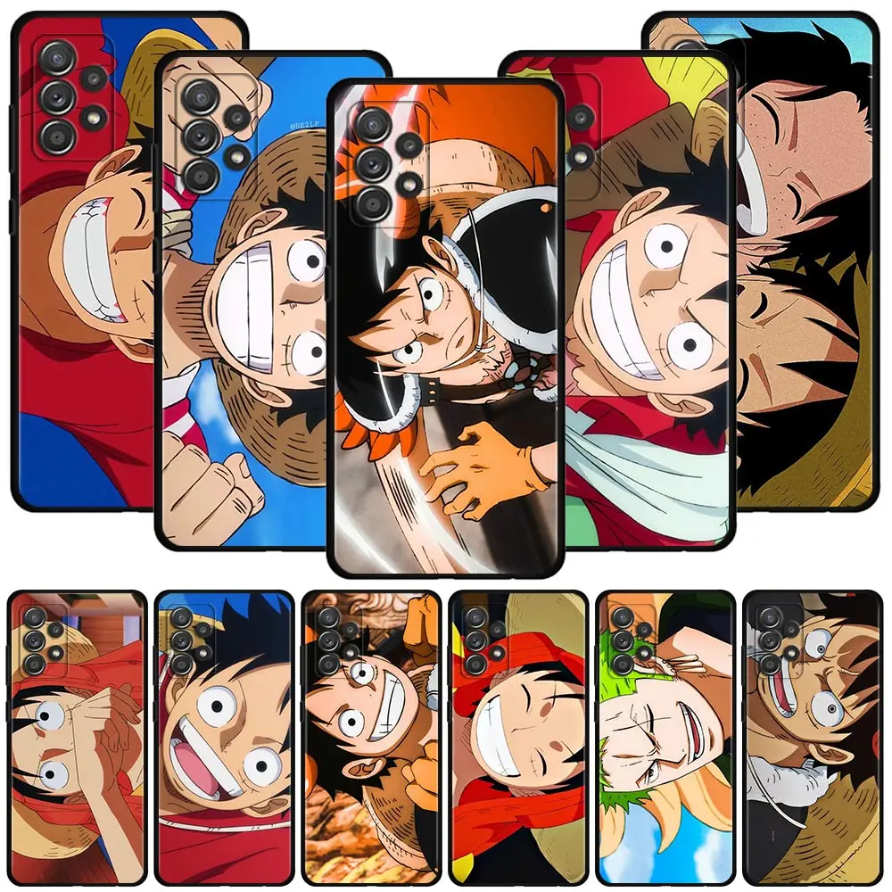

Case For Samsung A52 A12 A51 A32 A21s A71 A02s for Galaxy A72 A51 A52s A22 A31 A41 A03 A13 A02 Cover One Piece Comic Luffy