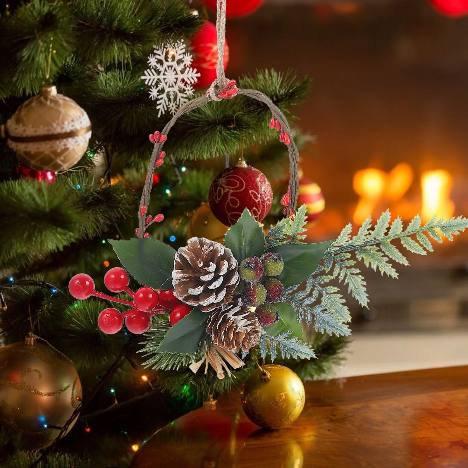 

Christmas Small Wreath Pendant Christmas Ornament Christmas Hanging Decoration for Christmas Tree