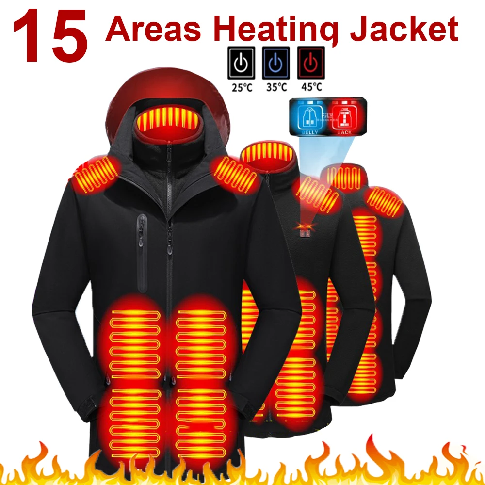 Мужская зимняя ветровка с подогревом USB-портом