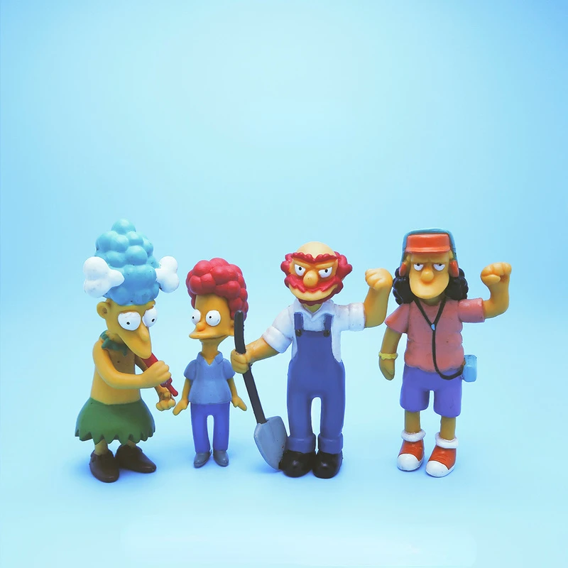 

The Simpsonas Figure Marge Homer Jay Doll Willite Baret Sideshowe Ornaments Accessories Pretend Play Children Collection Toy