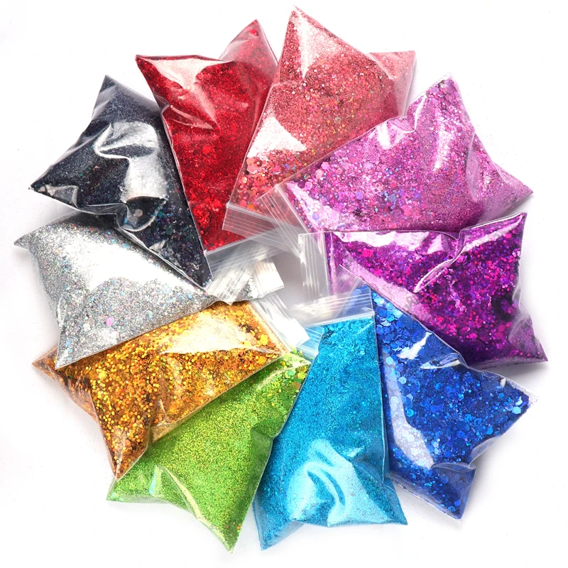 

50g Mixed Hexagon Chunky Glitter For Resin Filling UV Epoxy Accessories Silicone Mold Filler Pigment Jewelry Making Supplies DIY