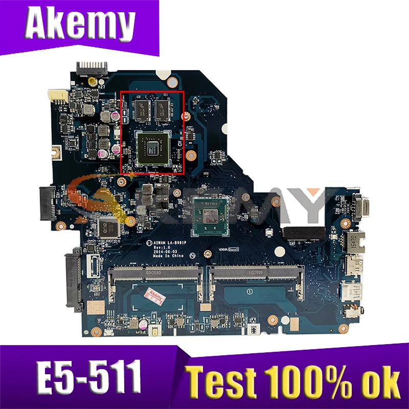 

Совершенно новая плата AKEMY! A5вам флэш-версия 1,0 для Acer aspire флэптопа, материнская плата NBMQX11005 NB.MQX11.005