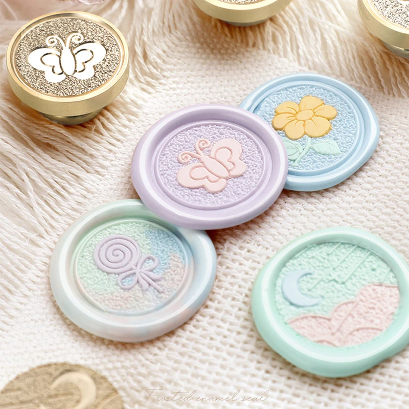 Wax Seal Stamp Frosted Flowers Butterfly Sealing Stamp For Scrapbooking Material Cards Envelopes Wedding Invitations Gift R006