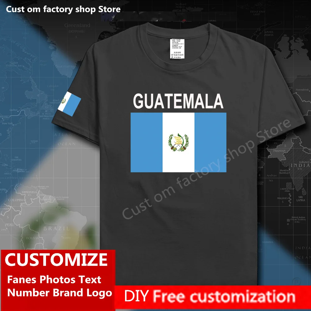 

GUATEMALA T shirt Custom Jersey Fans Name Number Brand LOGO Cotton Tshirt High Street Fashion Hip Hop Loose Casual T-shirt