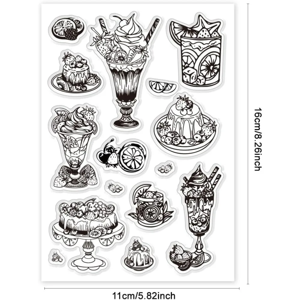 Десертные прозрачные штампы для изготовления карточек прозрачный силиконовый