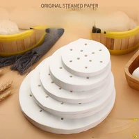 100pcs air fryer steamer liners parchment paper non stick disposable baking sheets perforated steaming basket mat baking tool