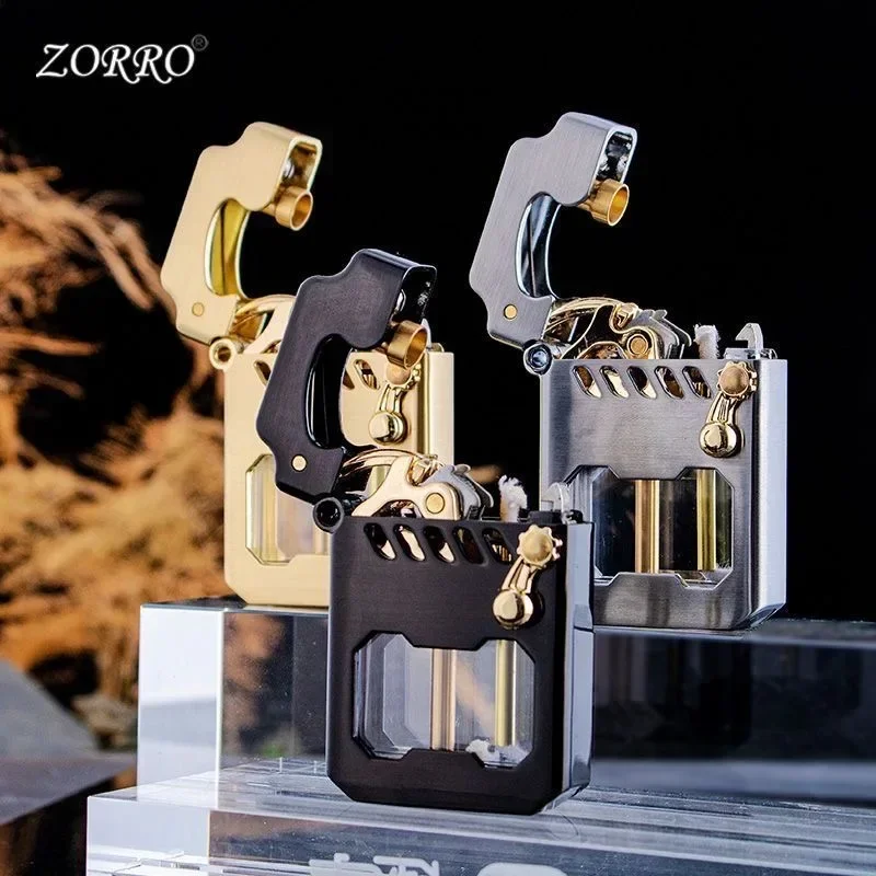 Новинка 202 керосиновая зажигалка Zorro Cyber Mecha прозрачная контейнер-рокер крутая