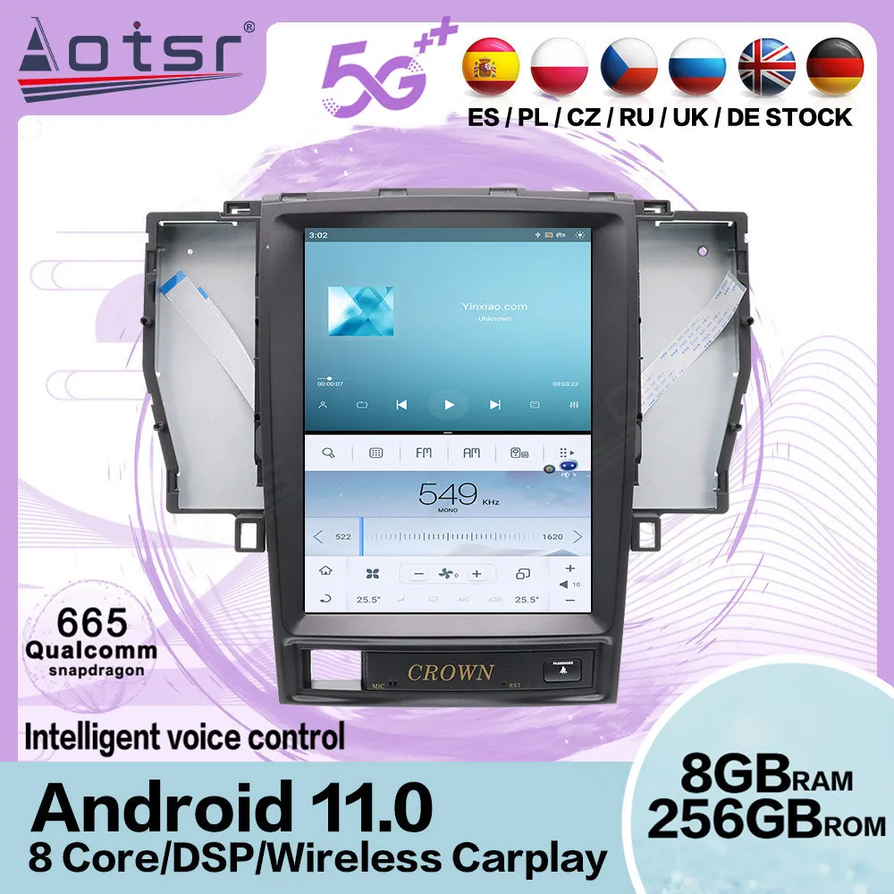 

Qualcomm Android Tesla For Toyota Crown 2005 2006 2007 2008 2009 Car GPS Screen Stereo Multimedia Player Radio Auto Head Unit