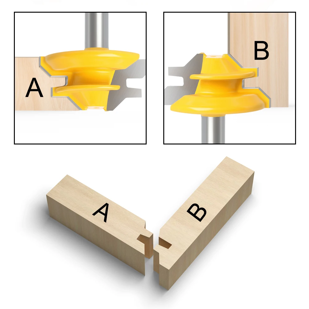 Набор концевых фрез комплект из 3 насадок 6 мм/1/4 дюйма/8 мм с хвостовиком 45
