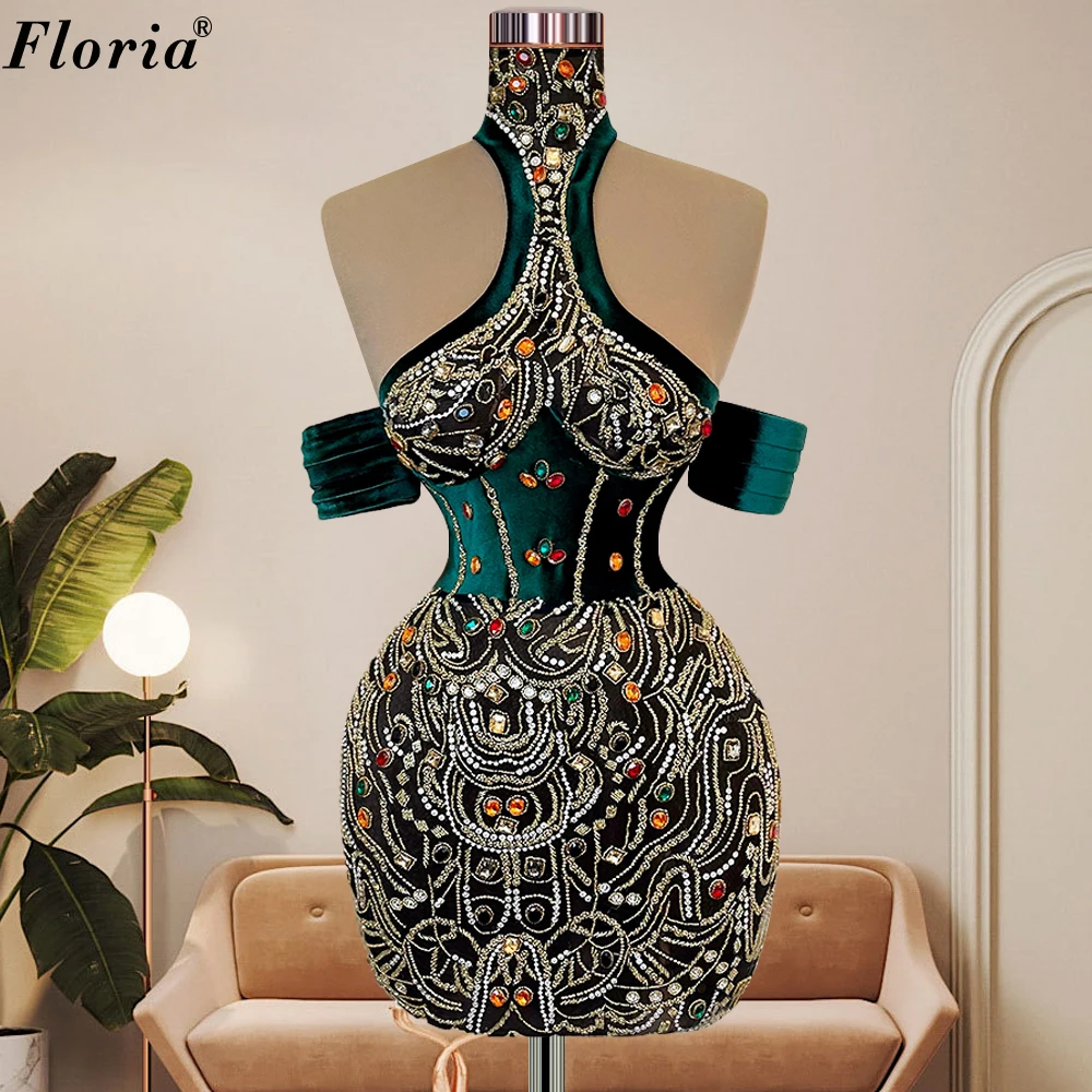 

2023 New Special Cocktail Dresses With Rhinestons Short Mermaid Pageant Gowns Robes De Bal Evening Prom Dresses Summer Gowns