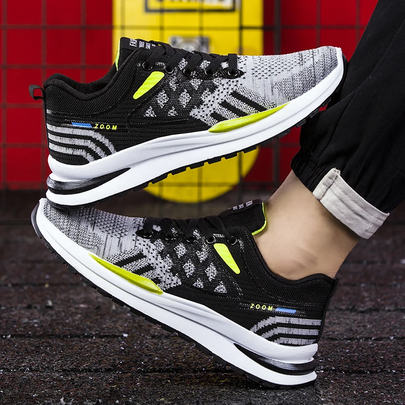 GREENGLIN PROFESSIONAL RUNNING SHOES FOR MEN LIGHTWEIGHT MEN'S DESIGNER MESH SNEAKERS LACE-UP MALE OUTDOOR SPORTS WALKING SHOE