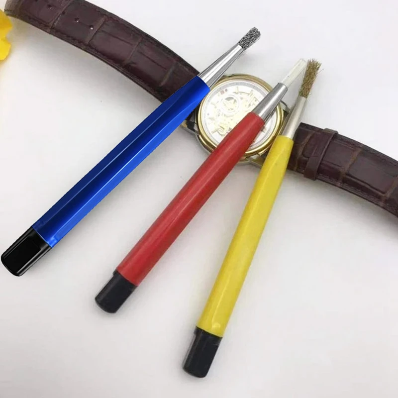 

3 Pcs / Set Fiberglass Steel Scratch Brush Pen Sanding Fiber Bristles Jewelry Circuit Board Cleaning