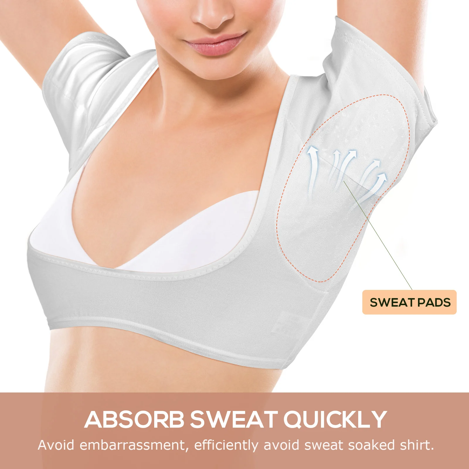 Жилет для женщин подушечки подмышек женские дышащие впитывающие танкини