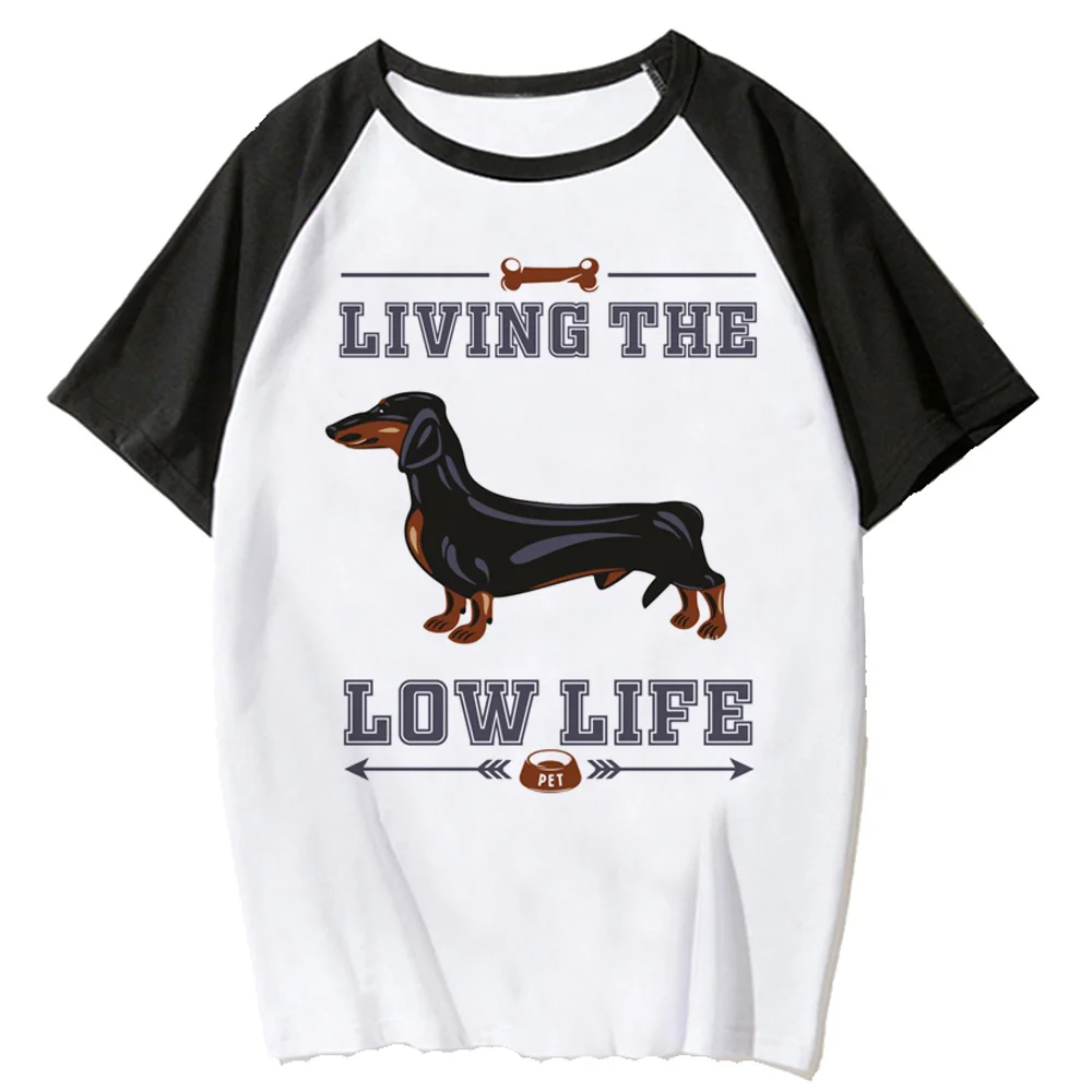 

Dachshund t shirt women anime summer funny t-shirts female streetwear clothes
