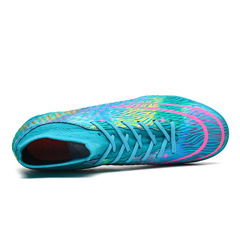 Long Spikes Outdoor Soccer Traing Boots For Men Women Soccer  Child Shoes High Ankle Football Shoes Hot Sale Mens Soccer Cleats