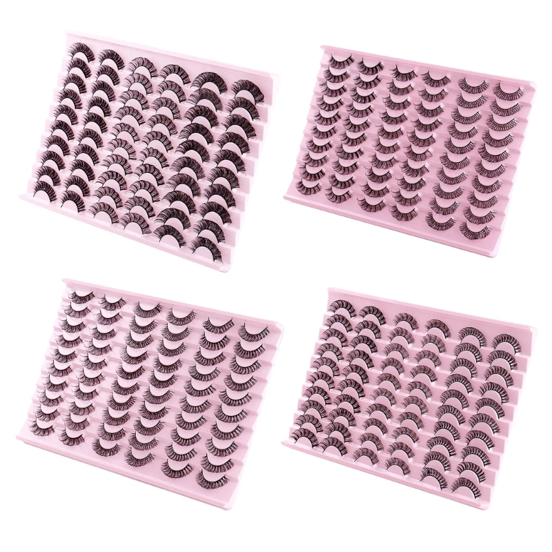 

30 Pairs Makeup Eyelashes 3D False Lashes Soft Wispy Natural Lashes Extension