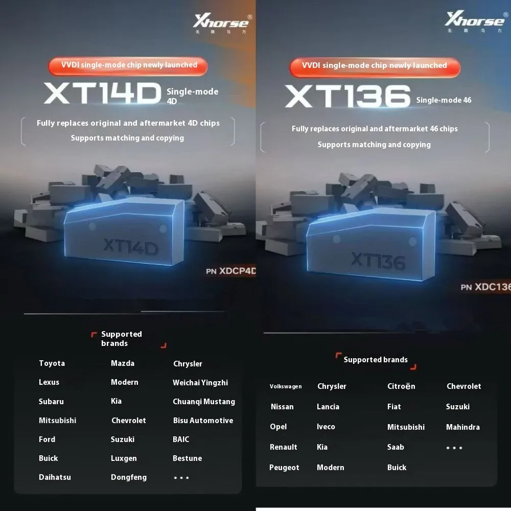 

5/10 Шт. Однорежимный Чип Xhorse VVDI XT136 XT14D, Замена Для Оригинального И Послепродажного 4D/46
