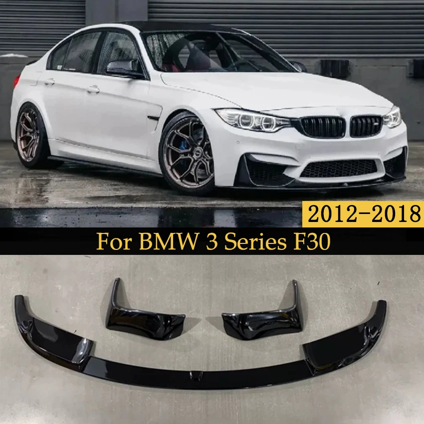 Для BMW 3 серии F30 2012-2018 M3 M4 Стиль автомобиля Передняя часть Bmuper Lip 4x