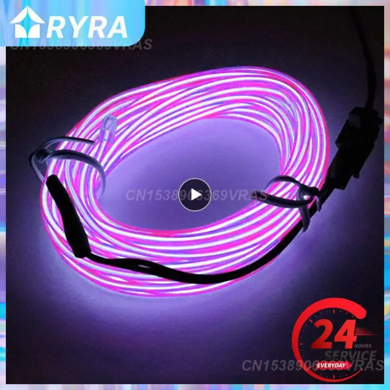 

El Cold Light Line Diy Universal Car El Luminous Line Can Be Cut Freely Decoration Led Strip Lamp Piece Electroluminescent Wire