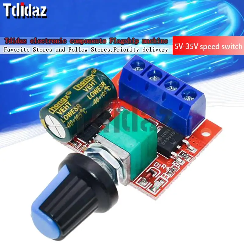 5A 90W PWM 12V Φ Module 5V-35V Регулируемый регулятор скорости переключатель регулятора 24V |